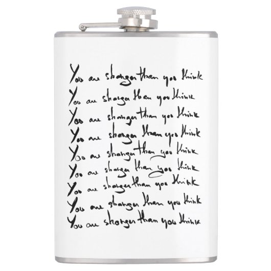 U bent STRONGER dan u denkt! Heupfles (Voorkant)