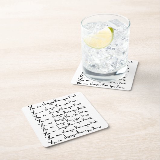 U bent STRONGER dan u denkt! Kartonnen Onderzetters (Insitu)