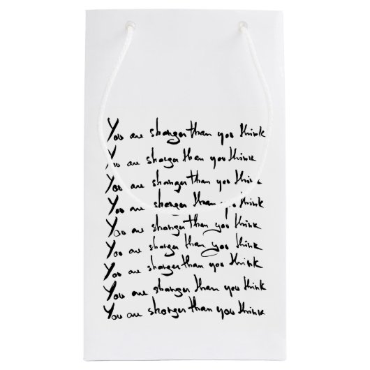 U bent STRONGER dan u denkt! Klein Cadeauzakje (Achterkant)