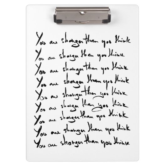 U bent STRONGER dan u denkt! Klembord (Voorkant)