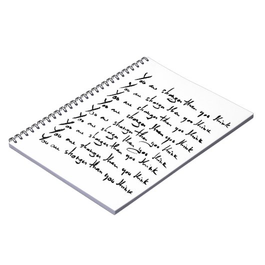 U bent STRONGER dan u denkt! Notitieboek (Linkerzijde)