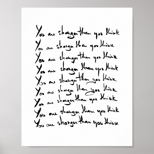 U bent STRONGER dan u denkt! Poster (Voorkant)