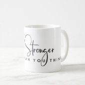 U BENT STRONGER DAN U MOTIVATIE QUOTE KOFFIEMOK (Voorkant rechts)