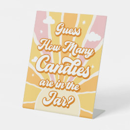 U bent Sunshine Baby shower Raad eens hoeveel Reclamebord Met Voetstuk