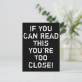 U bent te dicht Briefkaart van het Anti-Sociale Ci (Staand voorkant)