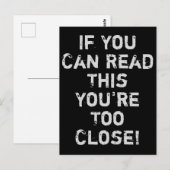 U bent te dicht Briefkaart van het Anti-Sociale Ci (Voorkant / Achterkant)