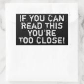 U bent te Dichte anti-Sociale Sticker van het Cita (Tas)