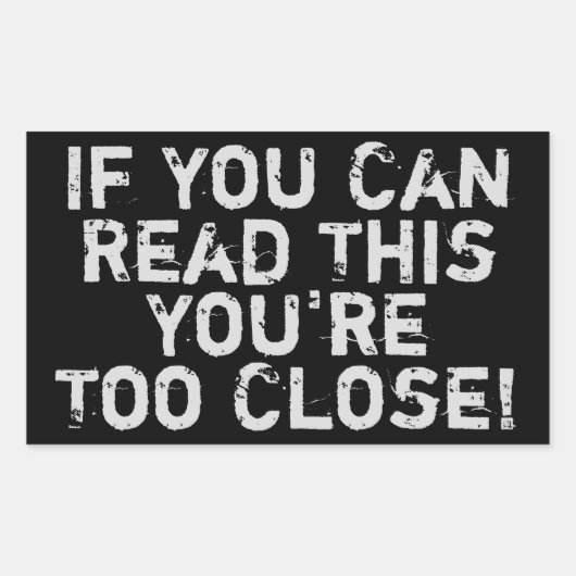 U bent te Dichte anti-Sociale Sticker van het Cita (Voorkant)