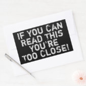 U bent te Dichte anti-Sociale Sticker van het Cita (Envelop)