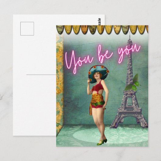 U bent u die de  Pop van vrouwen kracht geeft Briefkaart (Voorkant / Achterkant)