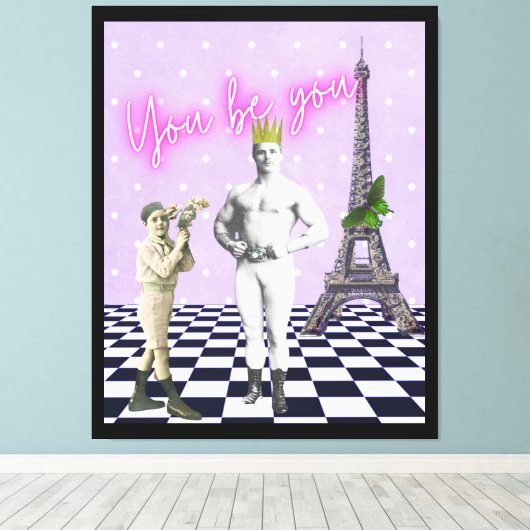 U bent u die Pop kunst kracht bijzet Canvas Afdruk (Insitu (Houten vloer))