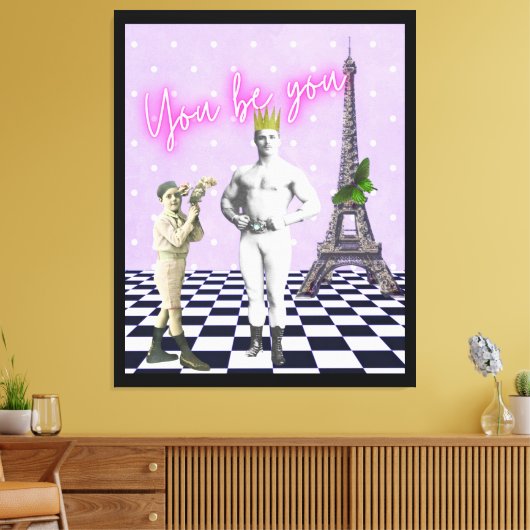 U bent u die Pop kunst kracht bijzet Canvas Afdruk (Insitu (Woonkamer))