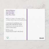 U bent (U.R.) geliefd | Paarse Hart Briefkaart (Achterkant)