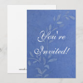 U bent uitgenodigd Blue Vine Kaart (Voorkant / Achterkant)