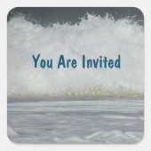 U bent uitgenodigd Familie Strand Trip Envelope Se Vierkante Sticker (Voorkant)