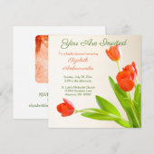 U bent uitgenodigd Floral Vrijgezellenfeest Kaart (Voorkant / Achterkant)