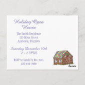 U bent uitgenodigd Holiday Gingerbrood Open House Briefkaart (Achterkant)