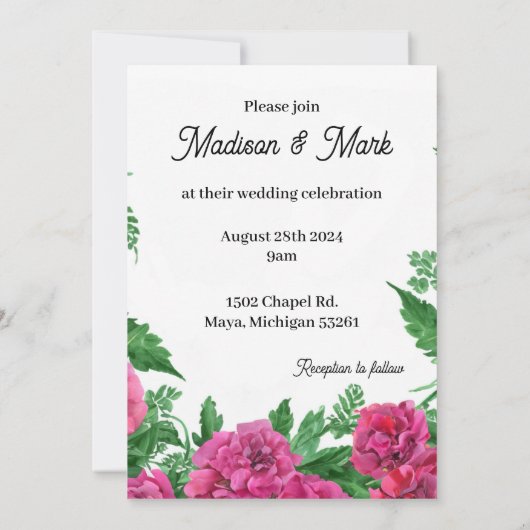 U bent uitgenodigd kaart (Achterkant)