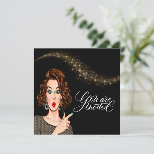 U bent uitgenodigd kaart (Staand voorkant)