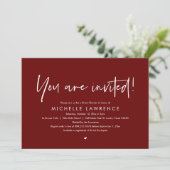 U bent uitgenodigd, Modern Casual Vrijgezellenfees Kaart (Staand voorkant)