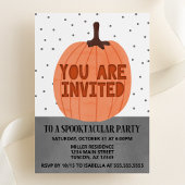 U bent uitgenodigd Modern Pumpkin Halloween Kaart