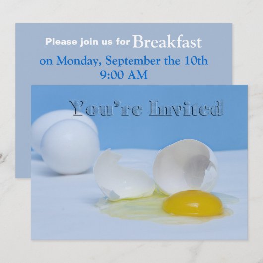 U bent uitgenodigd -  Multi Purpose eten/ontbijt Kaart (Voorkant / Achterkant)