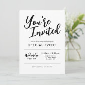 U BENT UITGENODIGD om Special Event Business te op Kaart (Staand voorkant)