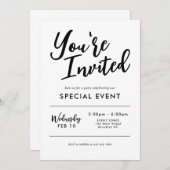 U BENT UITGENODIGD om Special Event Business te op Kaart (Voorkant / Achterkant)