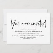 U bent uitgenodigd, Surprise Birthday Party Kaart (Voorkant)