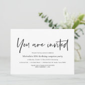 U bent uitgenodigd, Surprise Birthday Party Kaart (Staand voorkant)