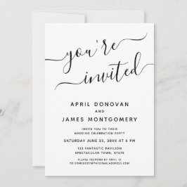 U bent uitgenodigd Typografie bruiloft uitnodiging