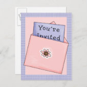 U bent uitgenodigd uitnodiging briefkaart (Voorkant / Achterkant)