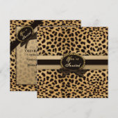 U bent uitgenodigd - Uitnodiging - Luipaard Druk ( (Voorkant / Achterkant)
