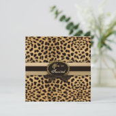 U bent uitgenodigd - Uitnodiging - Luipaard Druk ( (Staand voorkant)