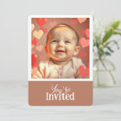 U bent uitgenodigd Voeg foto en tekstuitnodiging t Kaart (Staand voorkant)