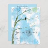 U bent uitgenodigd Vogel in de Abstracte  van de B Kaart (Voorkant / Achterkant)