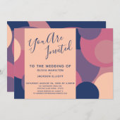 U bent uitgenodigd voor de bruiloft kleurrijke cir kaart (Voorkant / Achterkant)