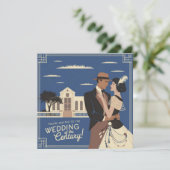 U bent uitgenodigd voor de bruiloft van de eeuw kaart (Staand voorkant)