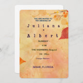 U BENT UITGENODIGD VOOR DE BRUILOFT VAN KAART (Voorkant / Achterkant)