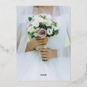 U bent uitgenodigd voor deze bijzondere dag. folie uitnodiging (Achterkant)