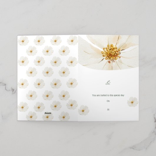 U bent uitgenodigd voor deze bijzondere dag folie wenskaart (Buiten Laag)