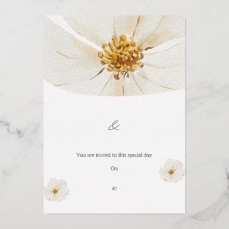 U Bent Uitgenodigd voor Deze Speciale Dag Folie Uitnodiging