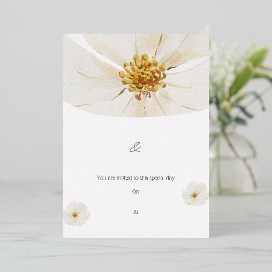 U Bent Uitgenodigd voor Deze Speciale Dag Folie Uitnodiging (Staand Voorkant)