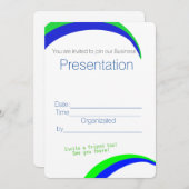 U bent uitgenodigd voor een bedrijfspresentatie ev kaart (Voorkant / Achterkant)