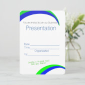 U bent uitgenodigd voor een bedrijfspresentatie ev kaart (Staand voorkant)