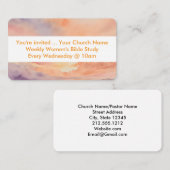 U bent uitgenodigd voor een Bijbelstudie voor vrou Visitekaartje (Voorkant / Achterkant)