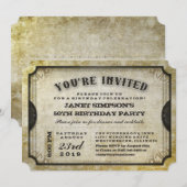 U bent uitgenodigd voor een Gold Antiek Ticket ver Kaart (Voorkant / Achterkant)