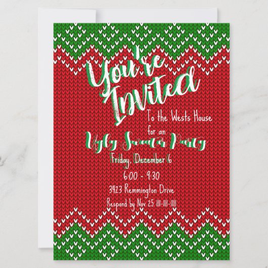 U bent uitgenodigd voor een uitnodiging voor een v (Voorkant)