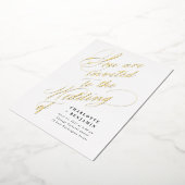 U bent uitgenodigd voor onze bruiloft folie uitnodiging (Gedraaid)