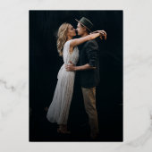 U bent uitgenodigd voor onze bruiloft folie uitnodiging (Achterkant)